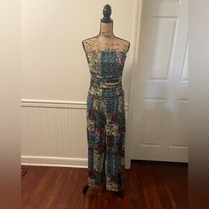 Coco Bianco jumpsuit animal print wide leg size large‎